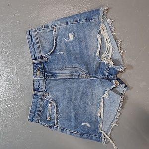 Zara woman ripped jean shorts
